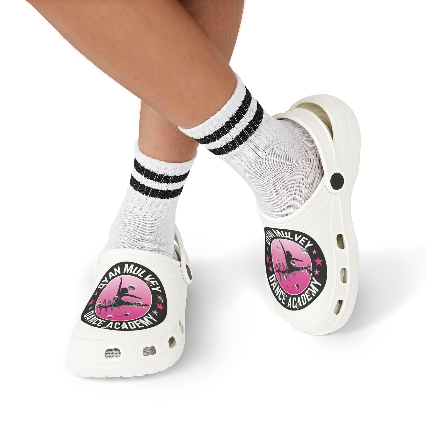 Dyan Mulvey Logo Kid's Clogs (White)