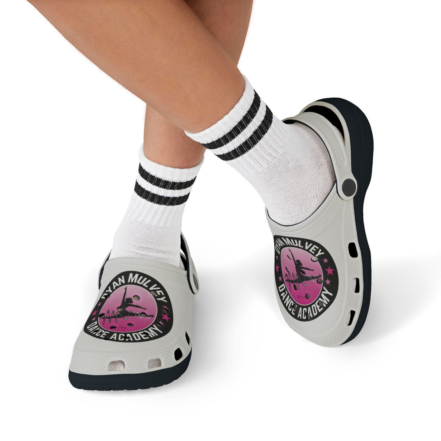 Dyan Mulvey Logo Kid's Clogs (White)