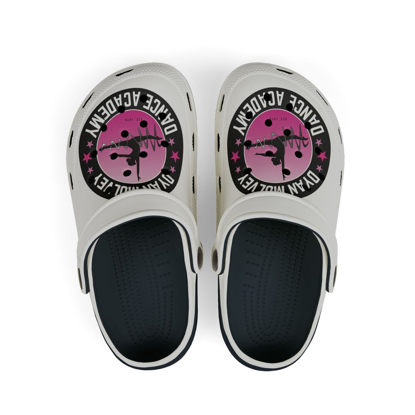 Dyan Mulvey Logo Kid's Clogs (White)