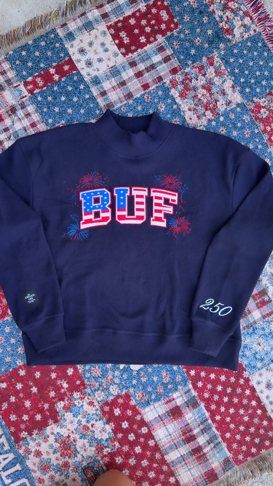 BUF Fourth of July Mock Neck Sweatshirt
