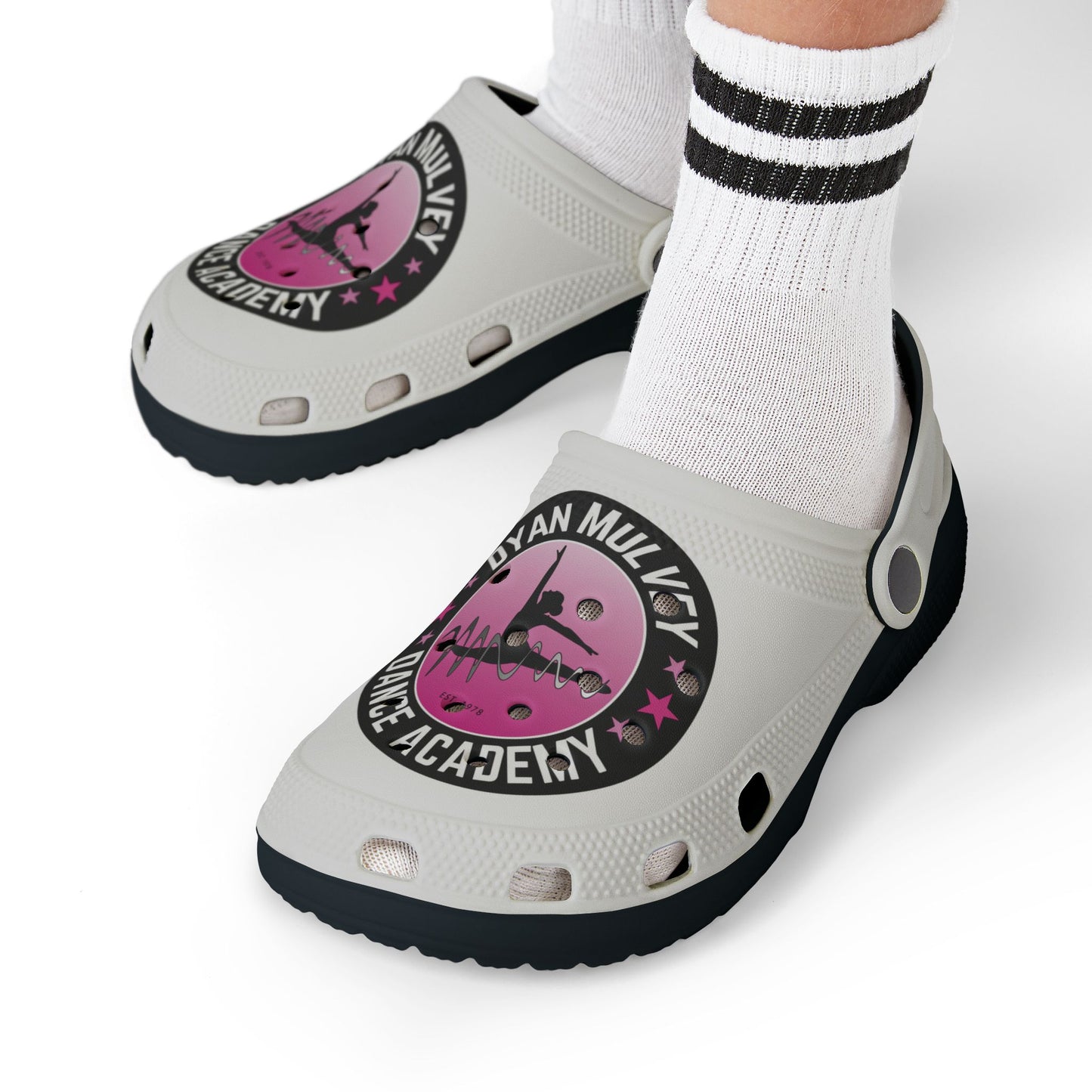 Dyan Mulvey Logo Kid's Clogs (White)