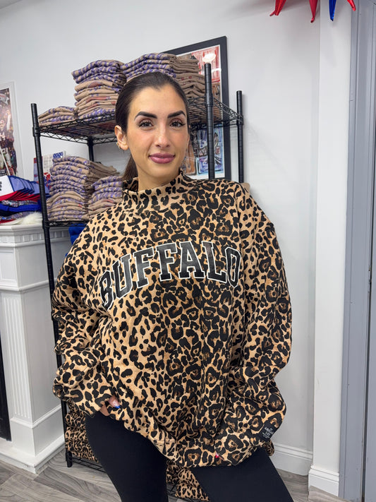Cheetah Girl Buffalo Mock Neck Sweatshirt