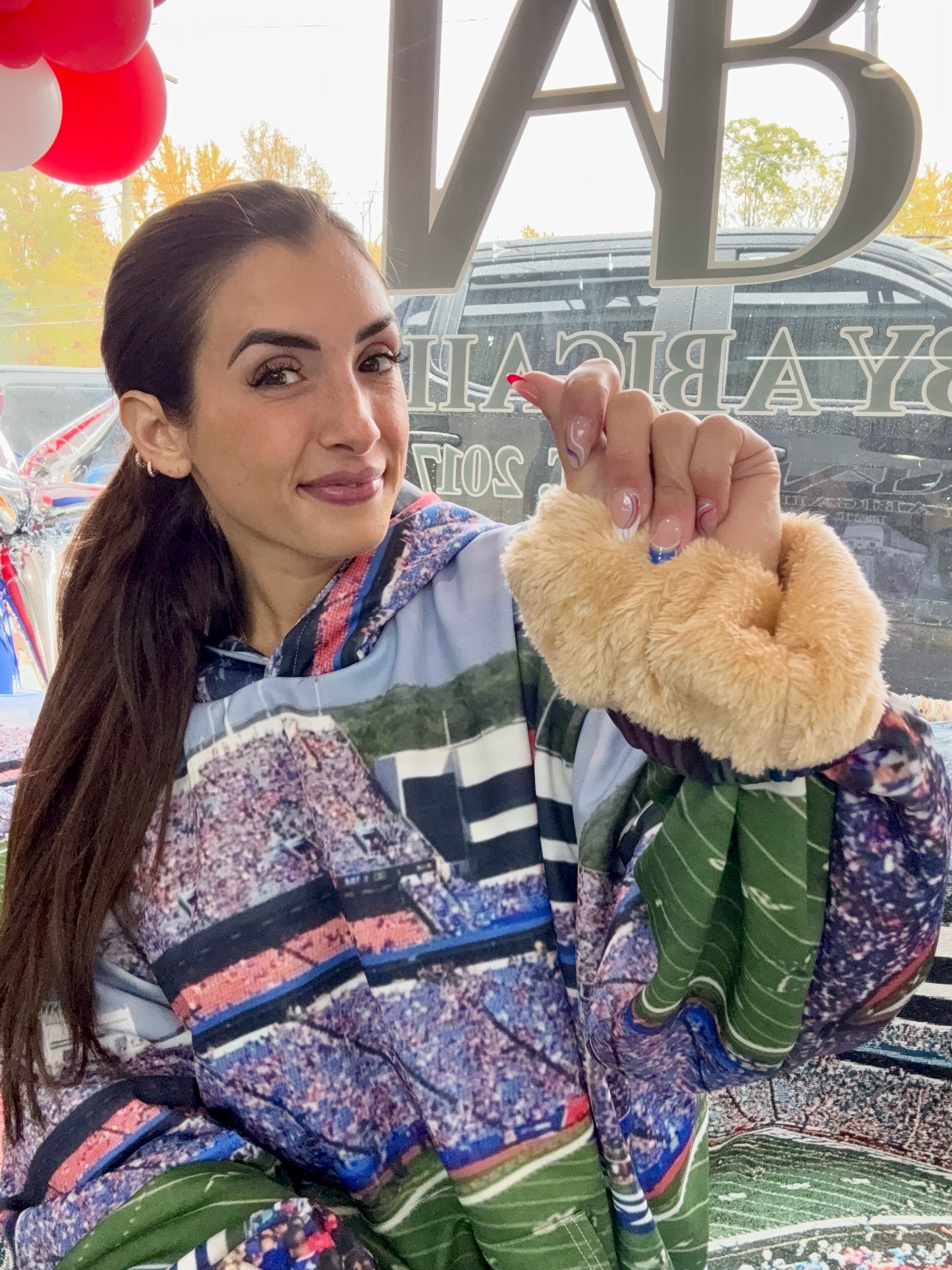 A "VFTR" Sherpa Blanket Hoodie