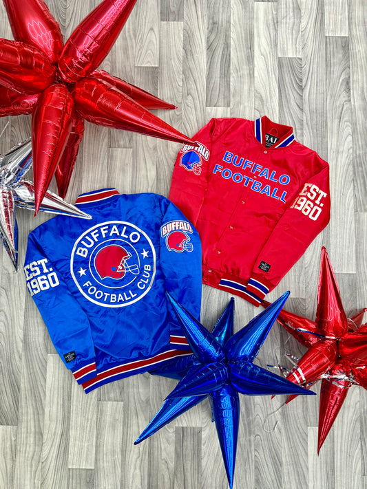 '25 Season Embroidered Buffalo Varsity Bomber