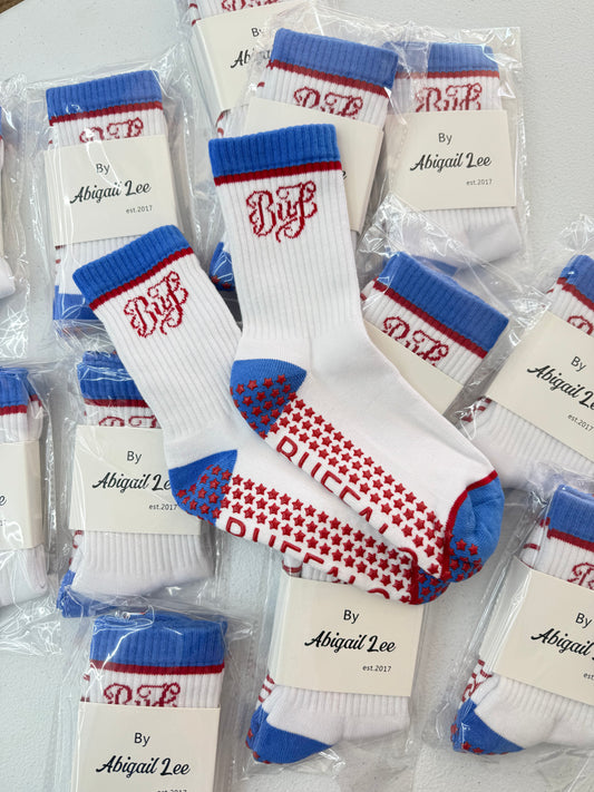 A Buffalo Pilates Sock