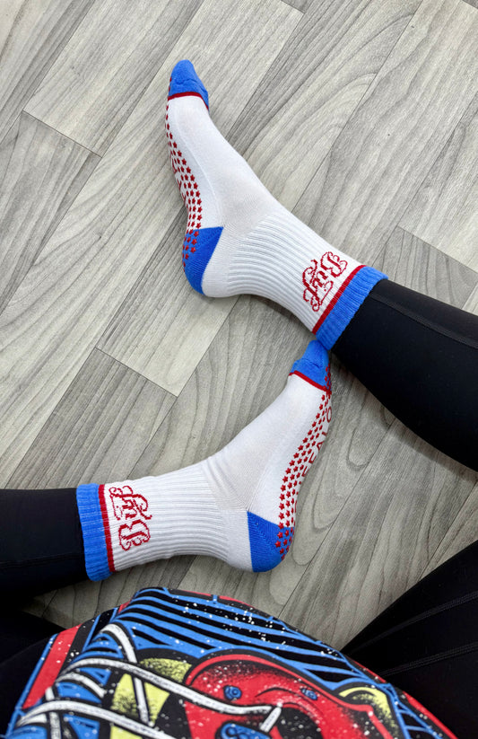 A Buffalo Pilates Sock