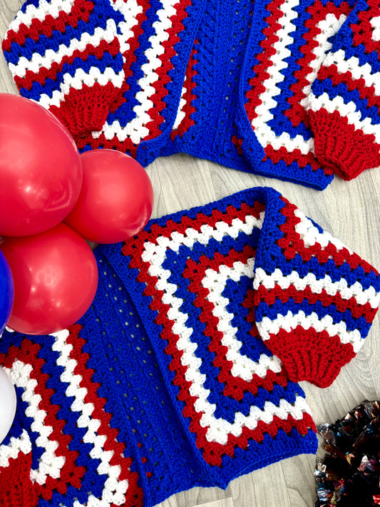 Hand-Crocheted Puff Sleeve Sweater by OFF THE HOOK 716