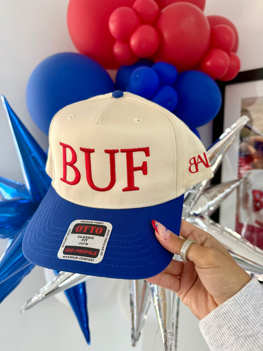 BUF Red, Cream, and Blue Hat