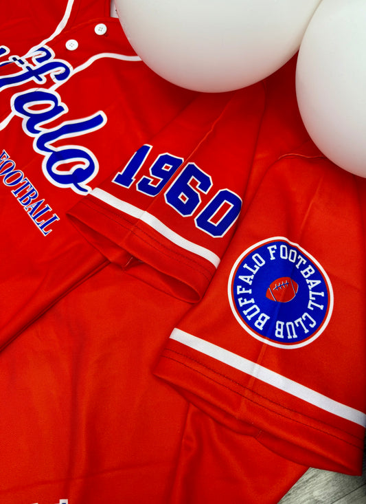Buffalo Rushing Red Baseball Jersey