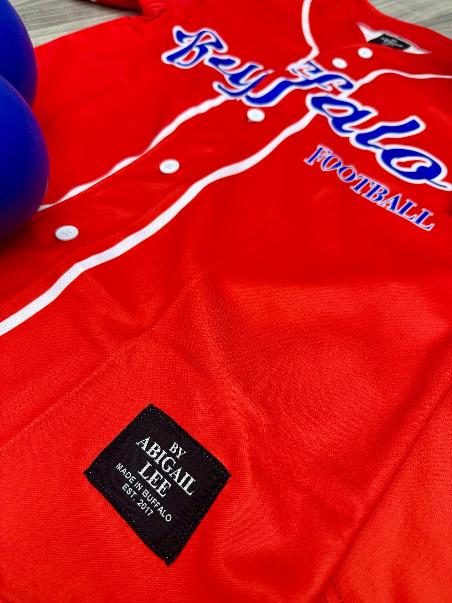 Buffalo Rushing Red Baseball Jersey