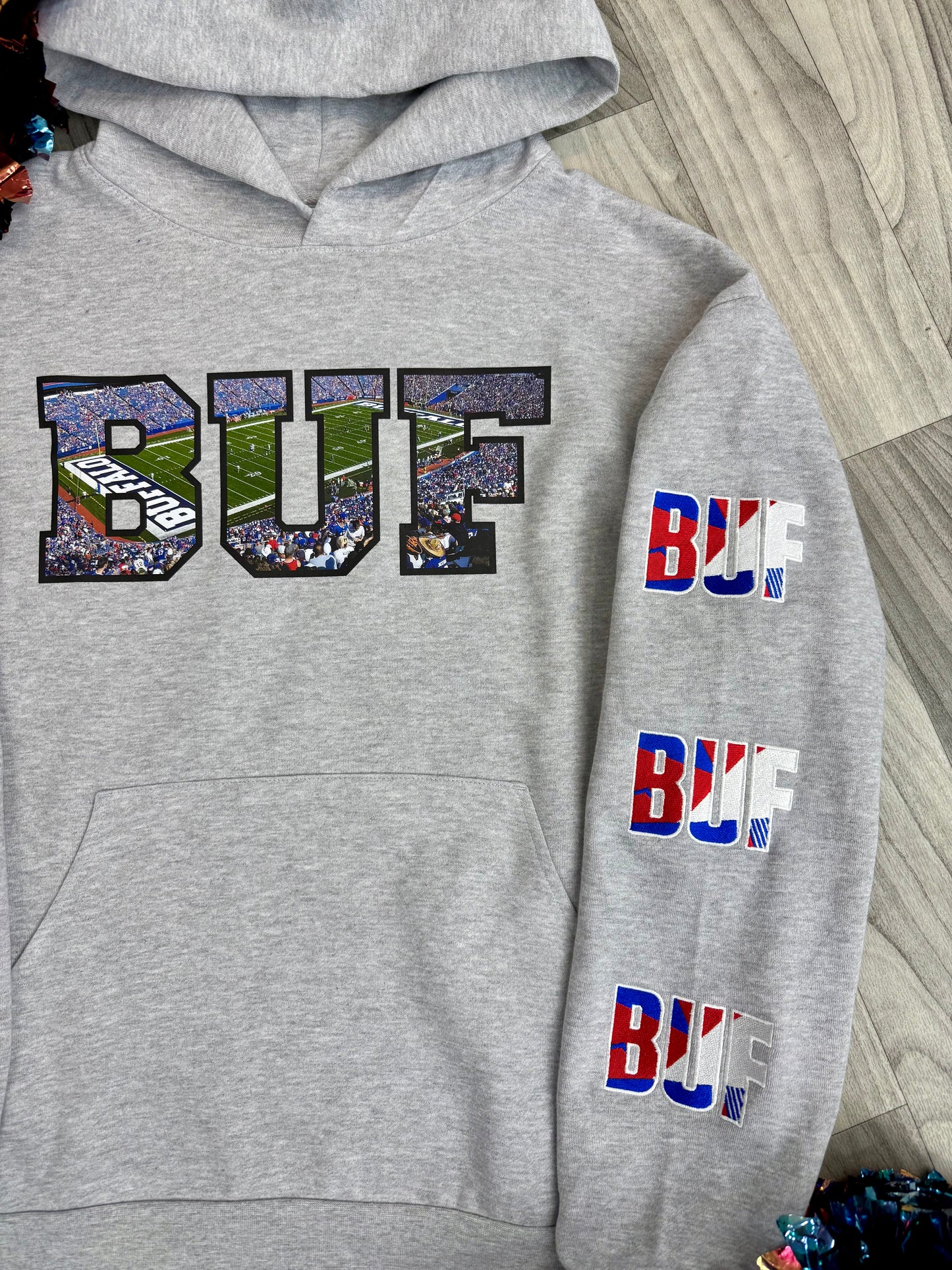 A "View From the Ralph" x BUF Embroidery Hoodie