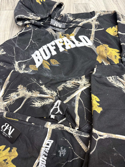 Buffalo camo hoodie night owl design