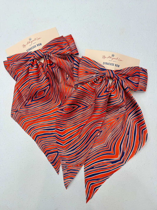 Syracuse Orange bow for game day outfit