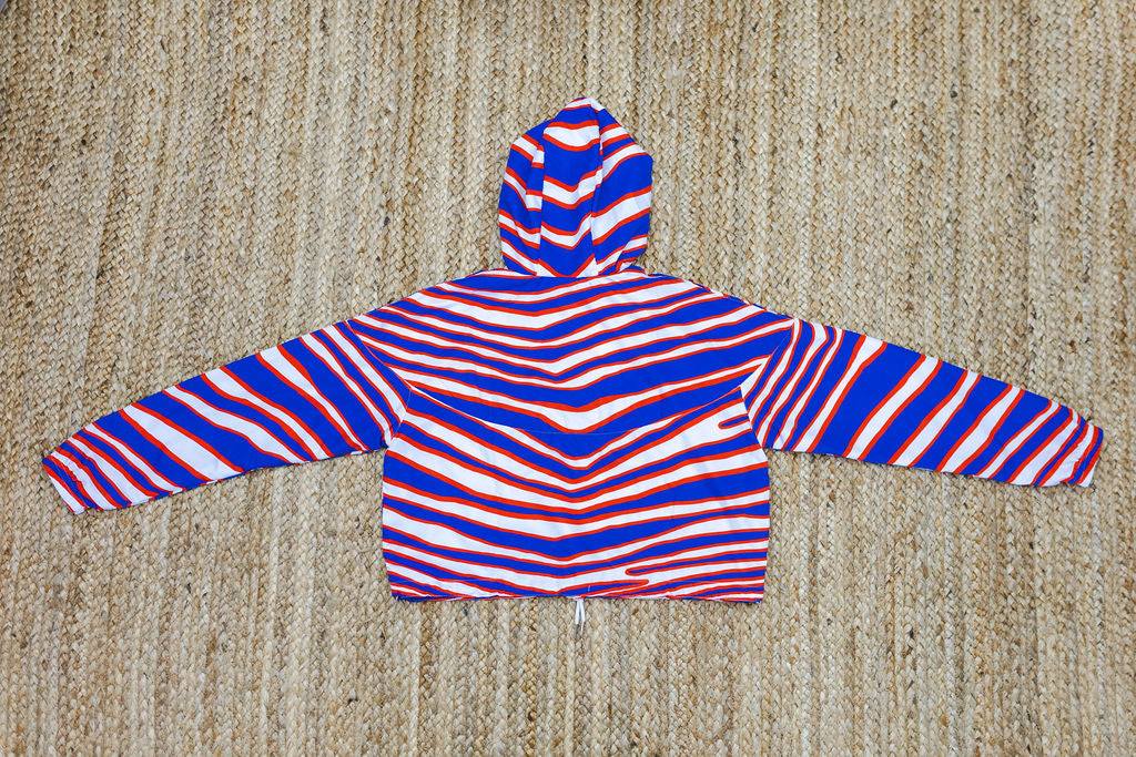 cropped buffalo windbreaker outfit