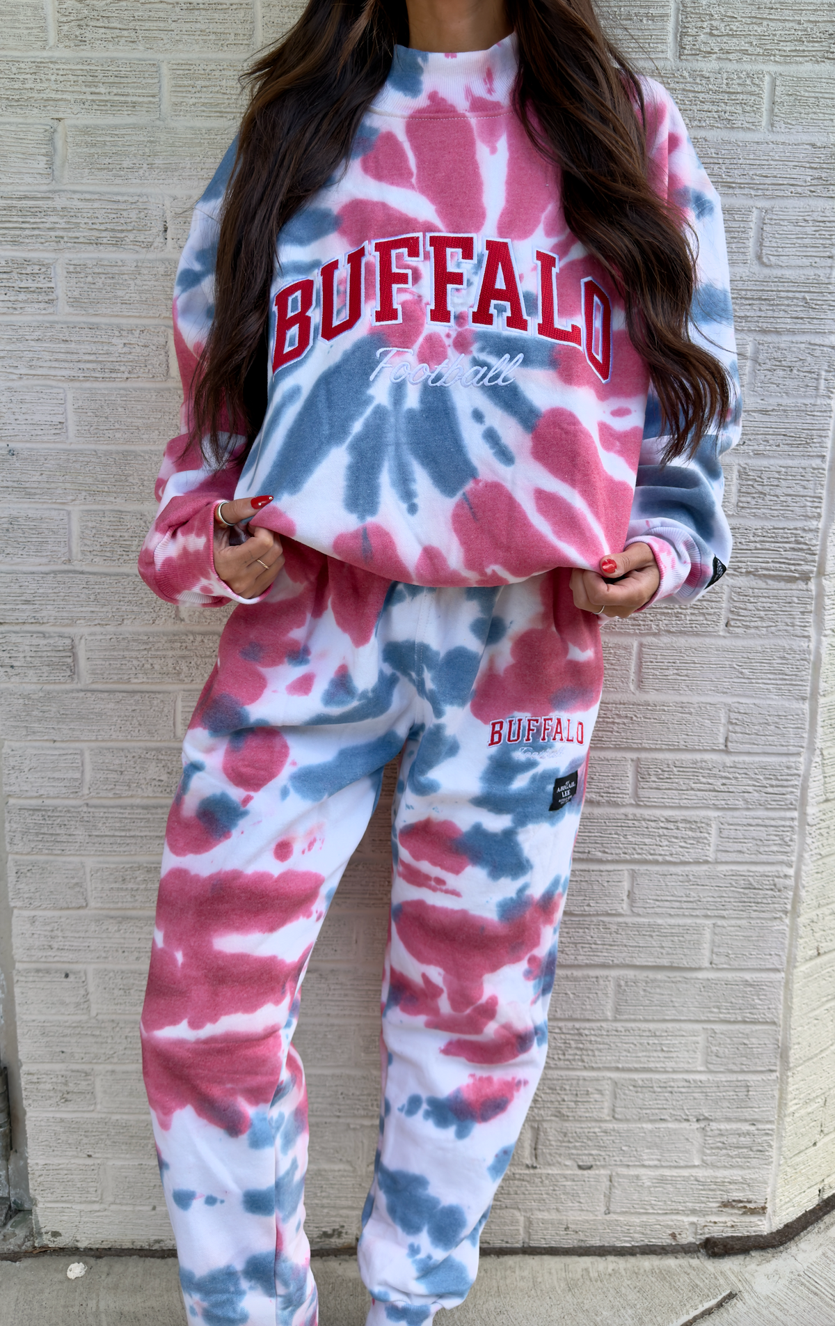 Football Sunday Mock Neck Tie-Dye Set
