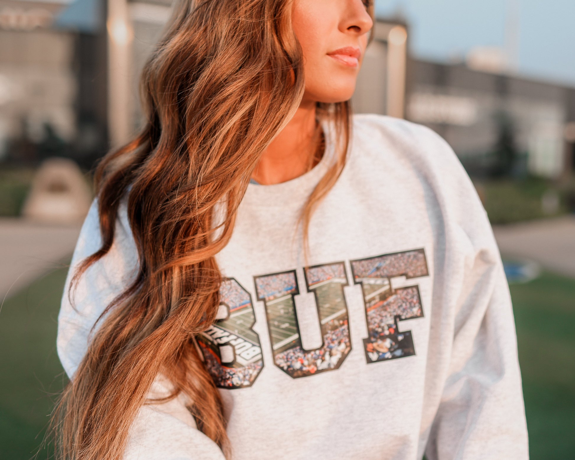 A "View from the Ralph" Crewneck – Comfortable crewneck sweatshirt with iconic "View from the Ralph" design, perfect for Buffalo fans.