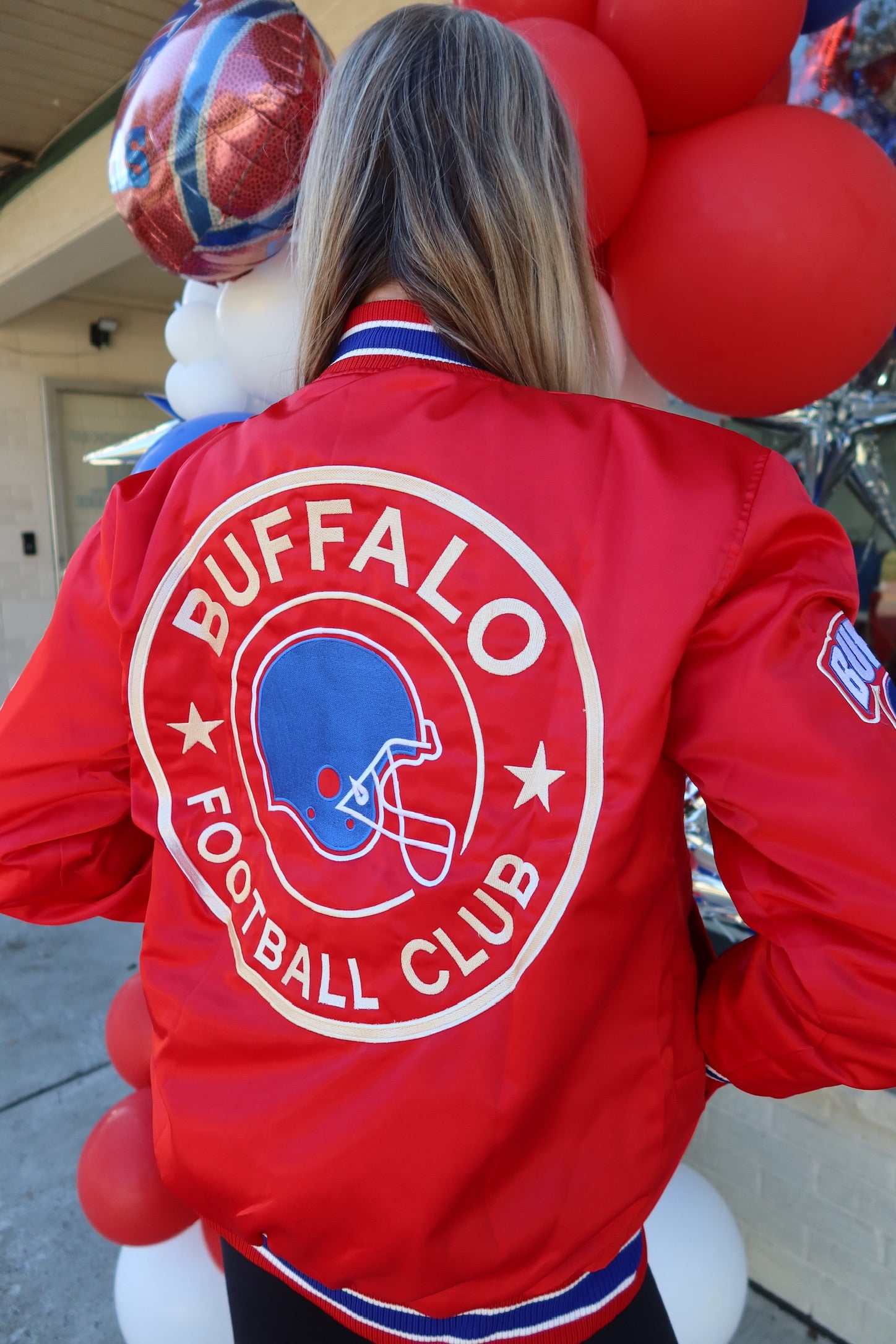 Buffalo Varsity Bomber Jacket – Embroidered 25 Season – By Abigail