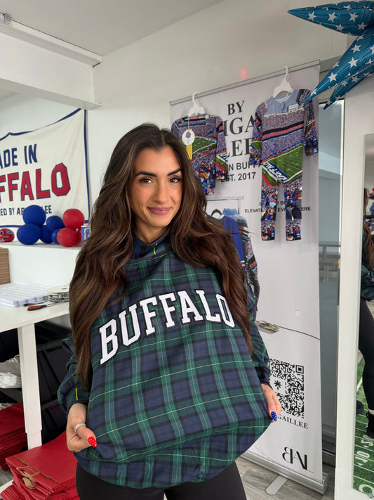 Buffalo Plaid Mock Neck Long Sleeve