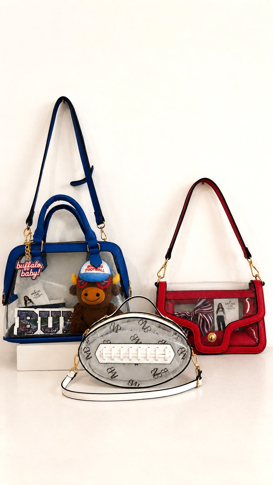 White Out Clear Stadium Purse