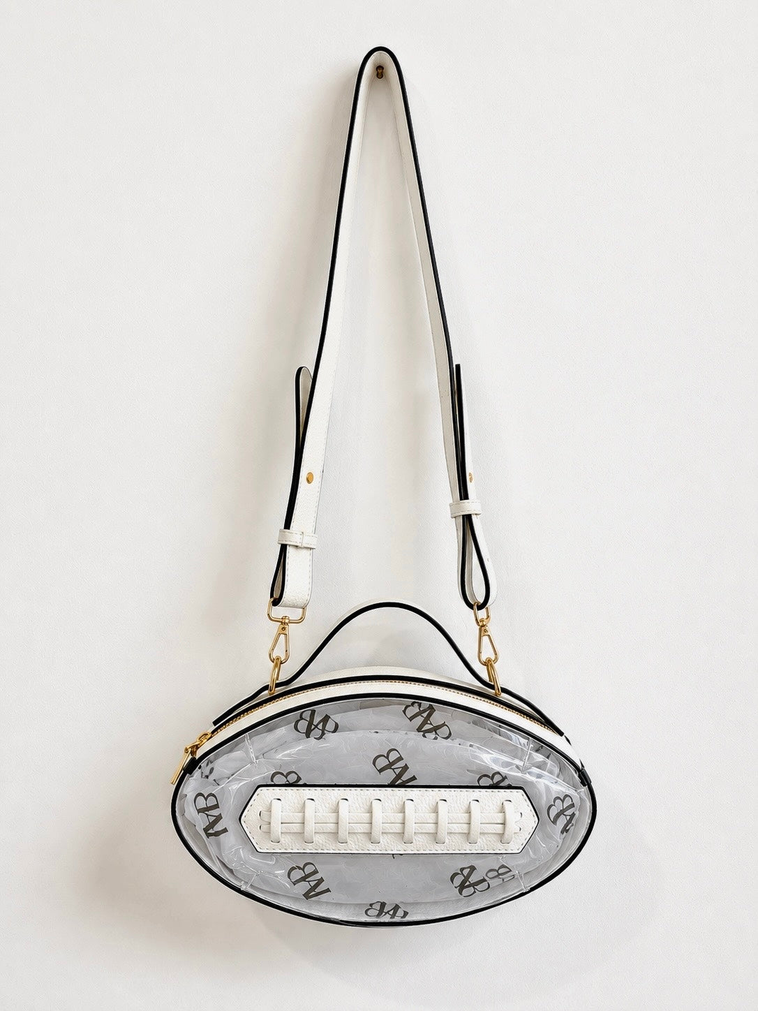 White Out Clear Stadium Purse