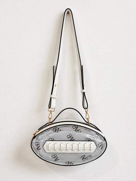 White Out Clear Stadium Purse