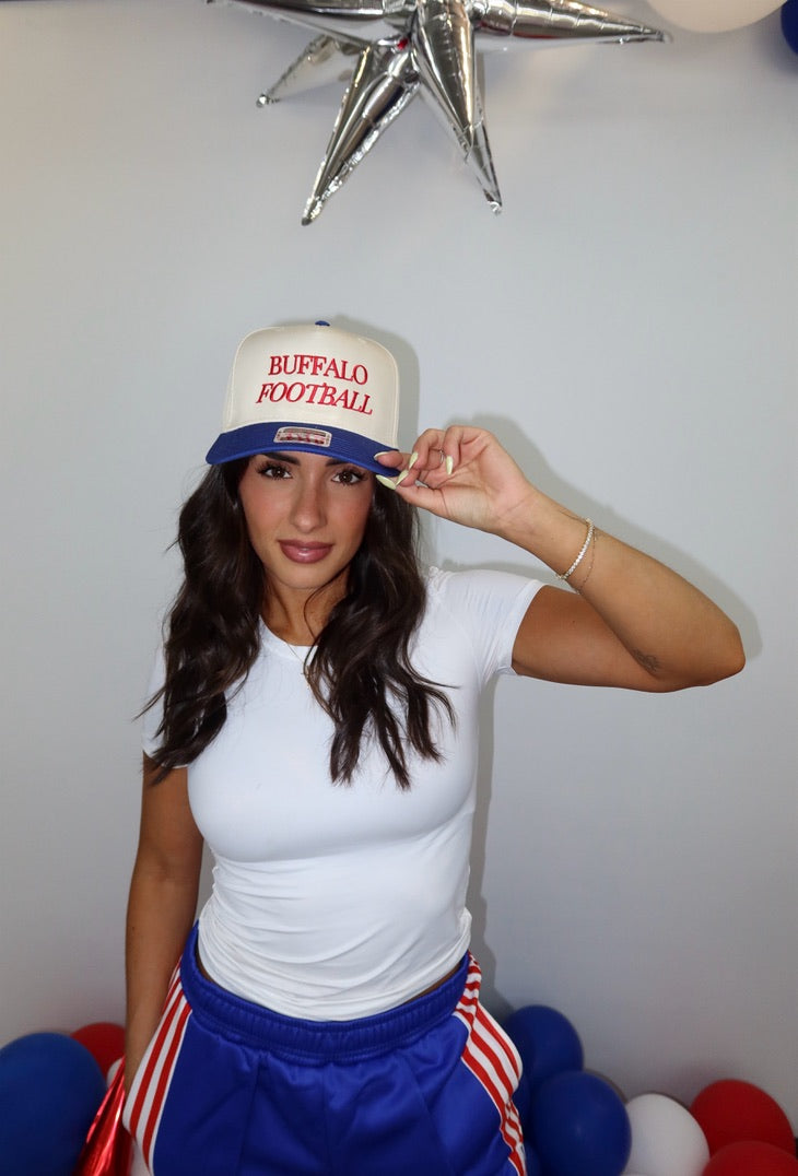 Buffalo Football Cream Hat