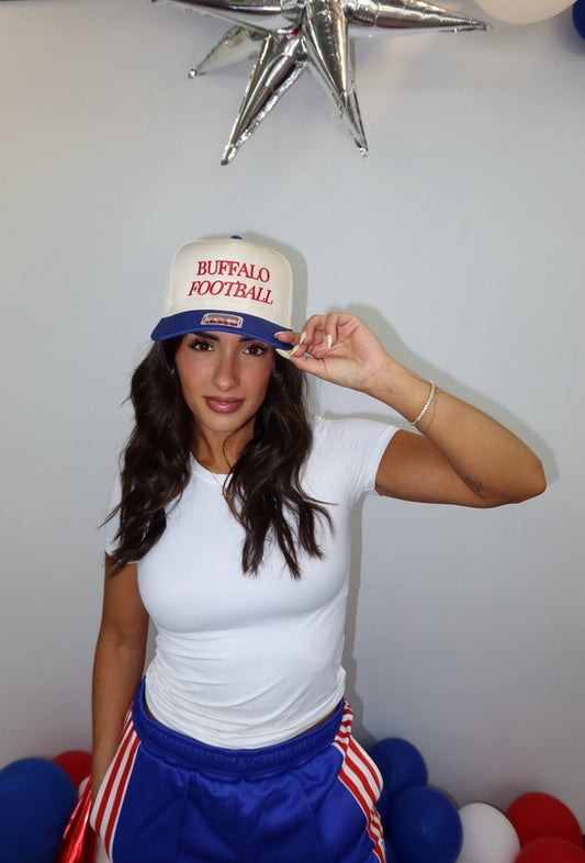 Buffalo Football Cream Hat