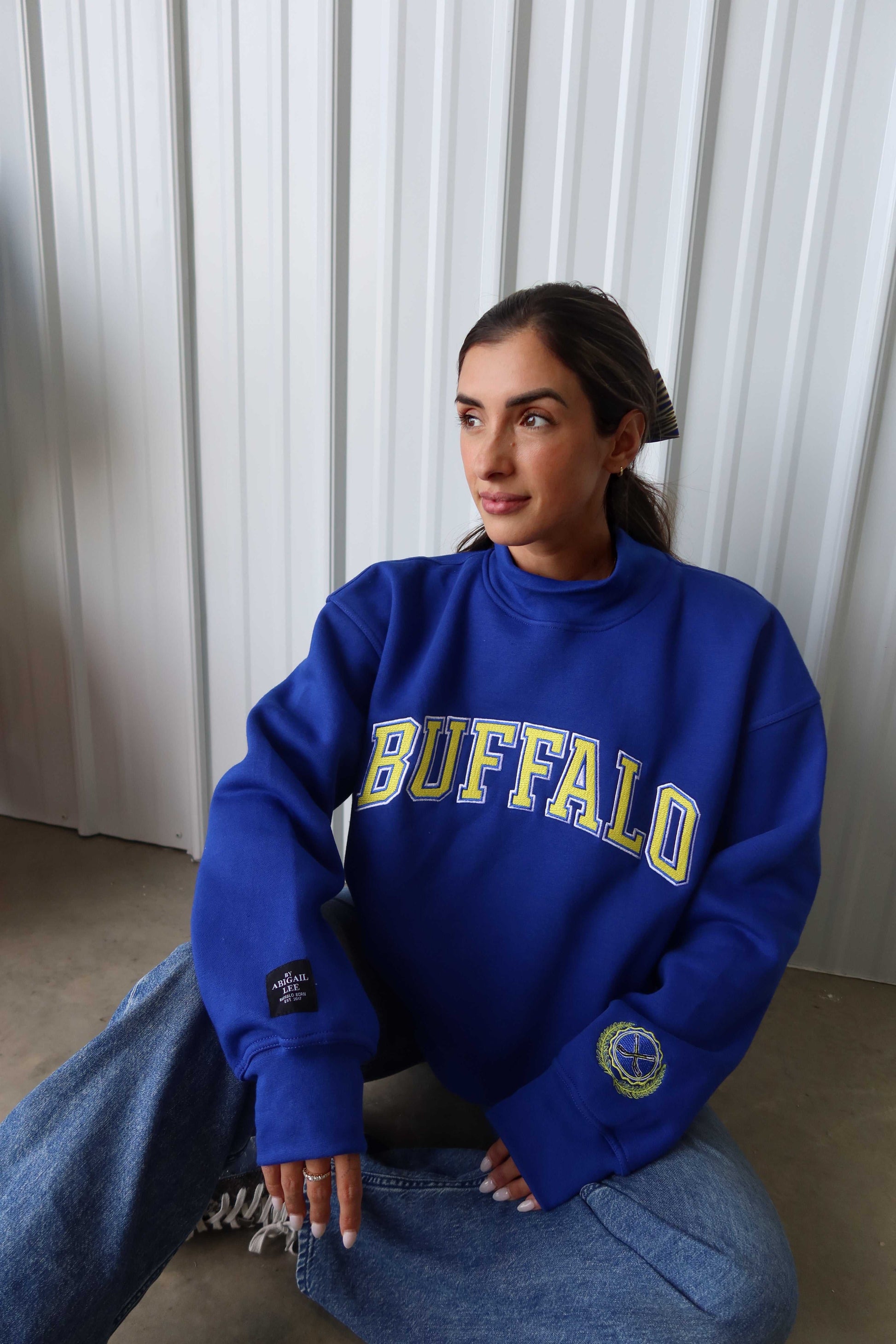 buffalo sabres mock neck sweatshirt 