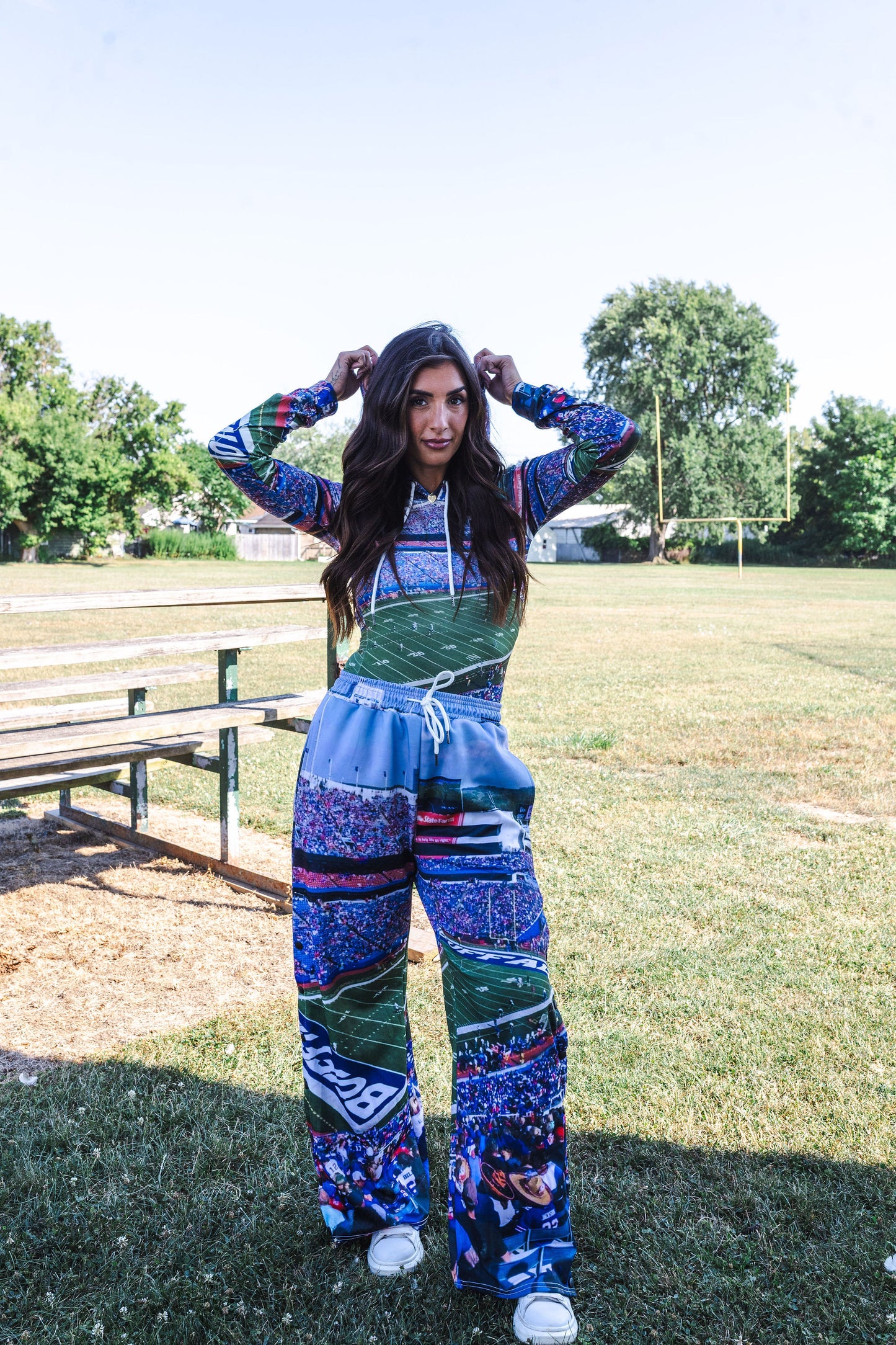 A "View From the Ralph" Women's Hooded Long Sleeve Bodysuit