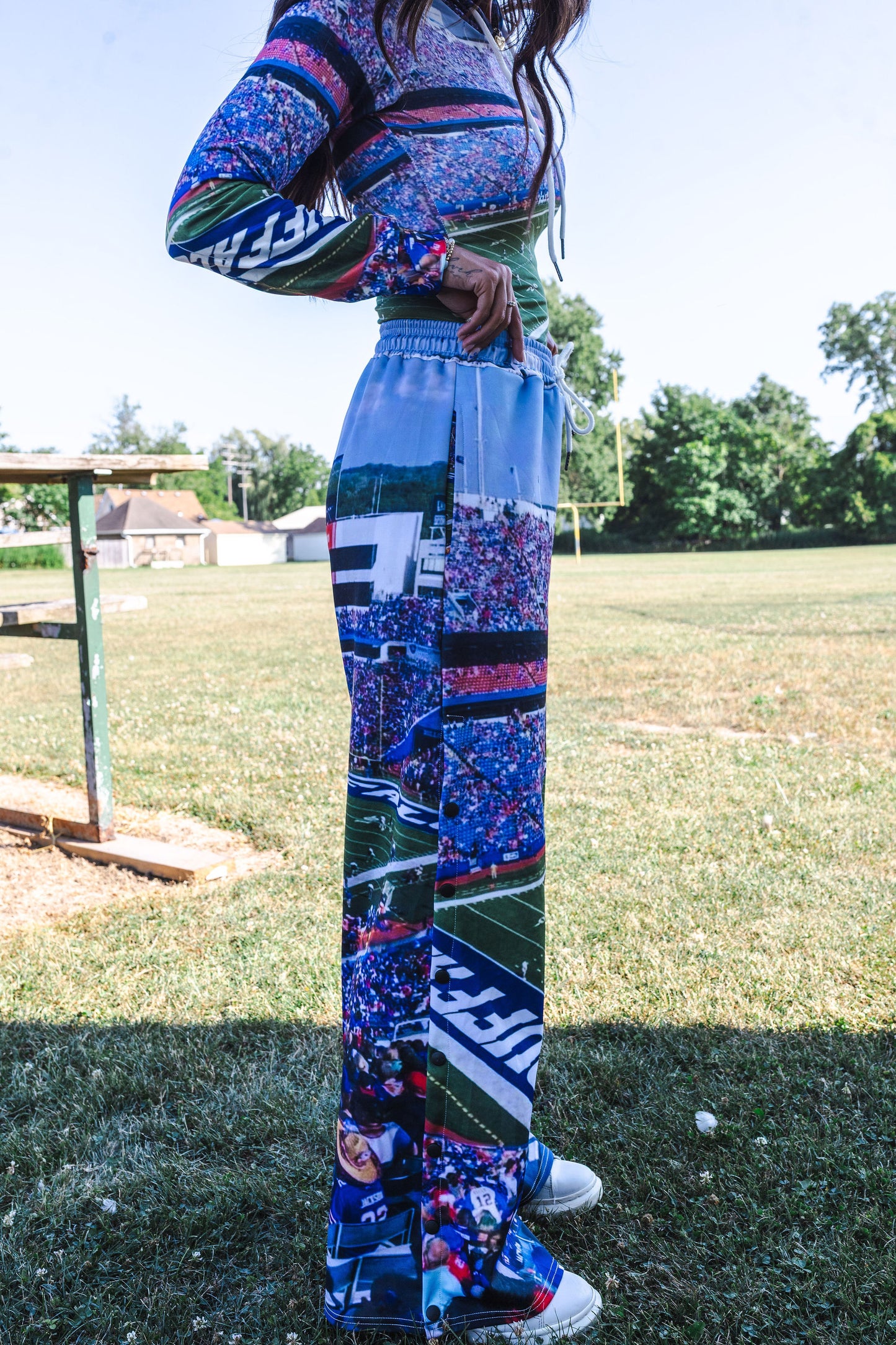 A "View From The Ralph" Women's Side Slit Snap Button Pants
