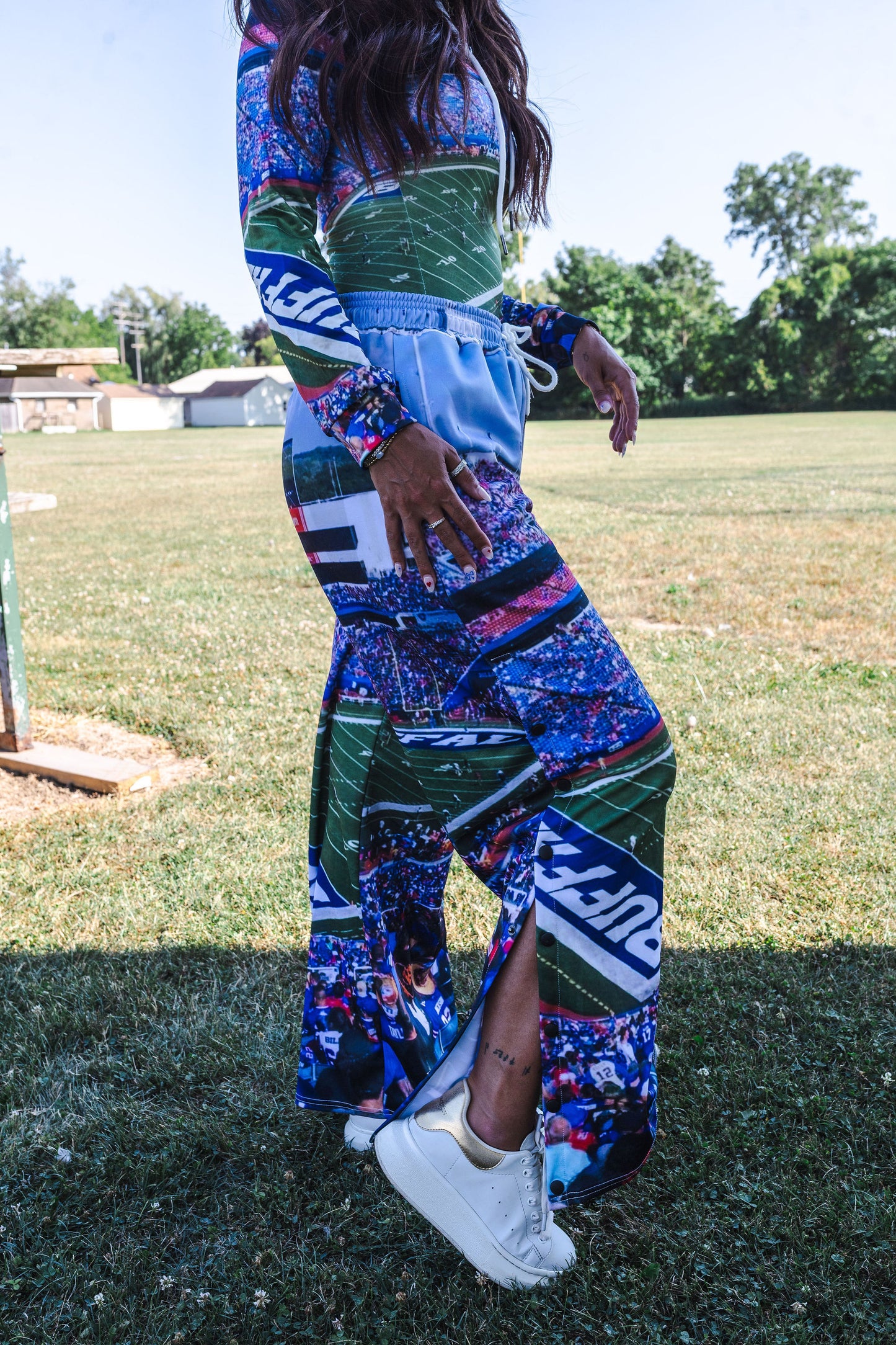 A "View From The Ralph" Women's Side Slit Snap Button Pants