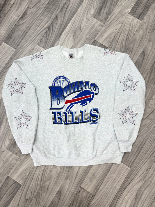 1/1 VTG Red White and Buffalo Crew – Size XXL