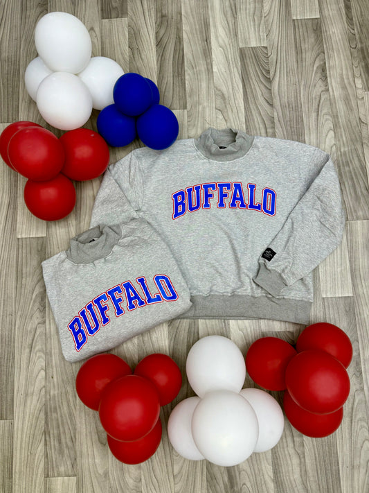 Buffalo Colors Mock Neck Crewneck