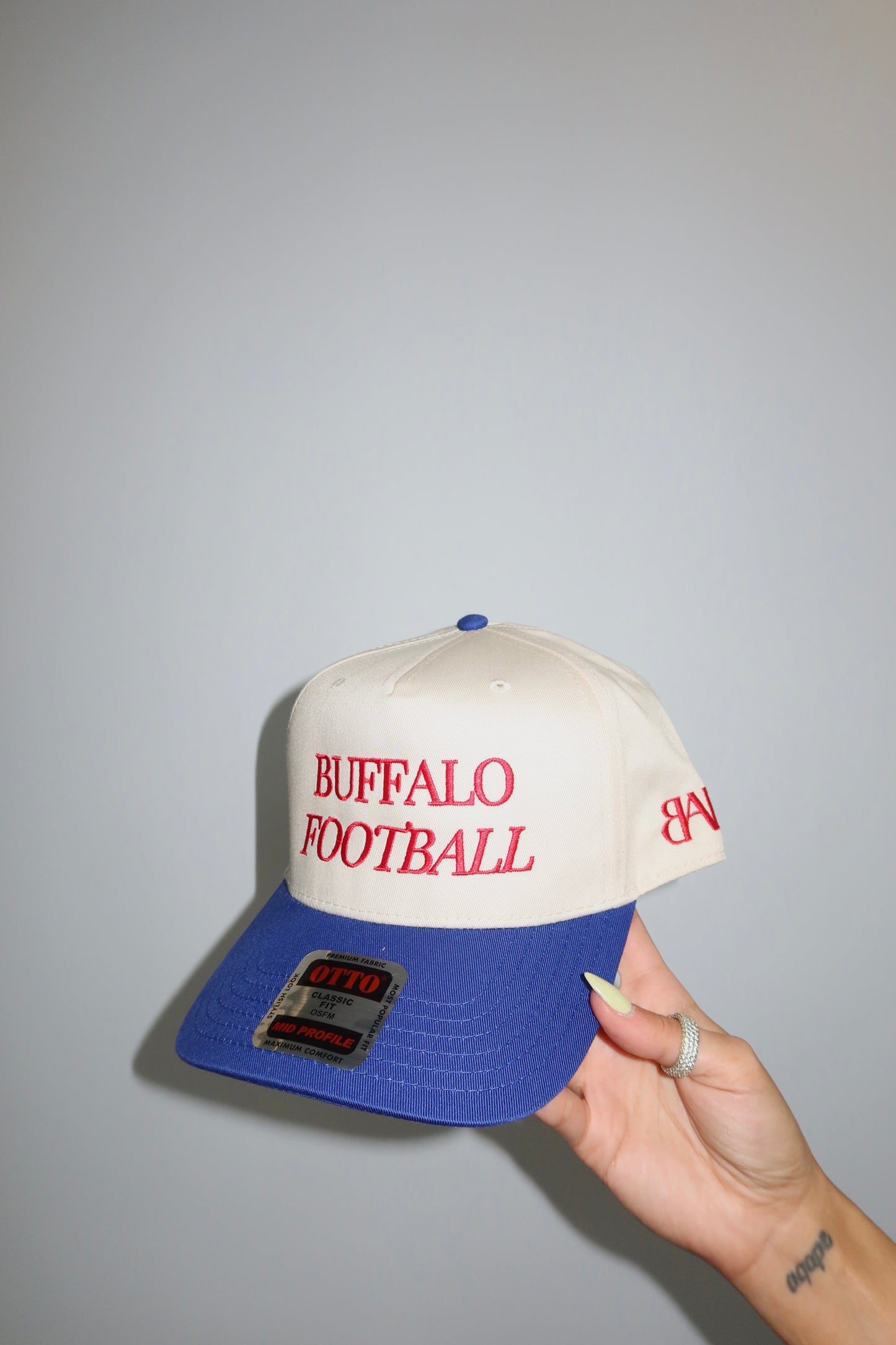 Buffalo Football Cream Hat