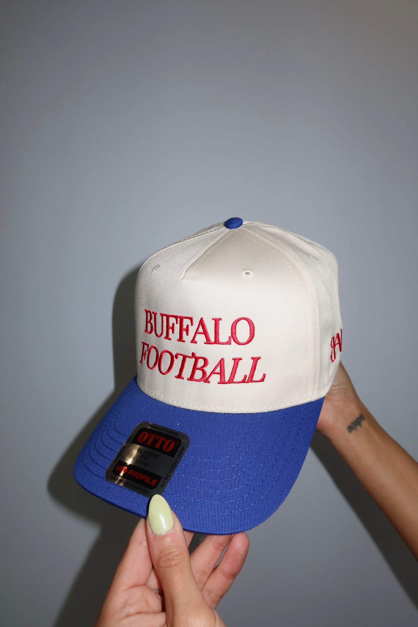 Buffalo Football Cream Hat