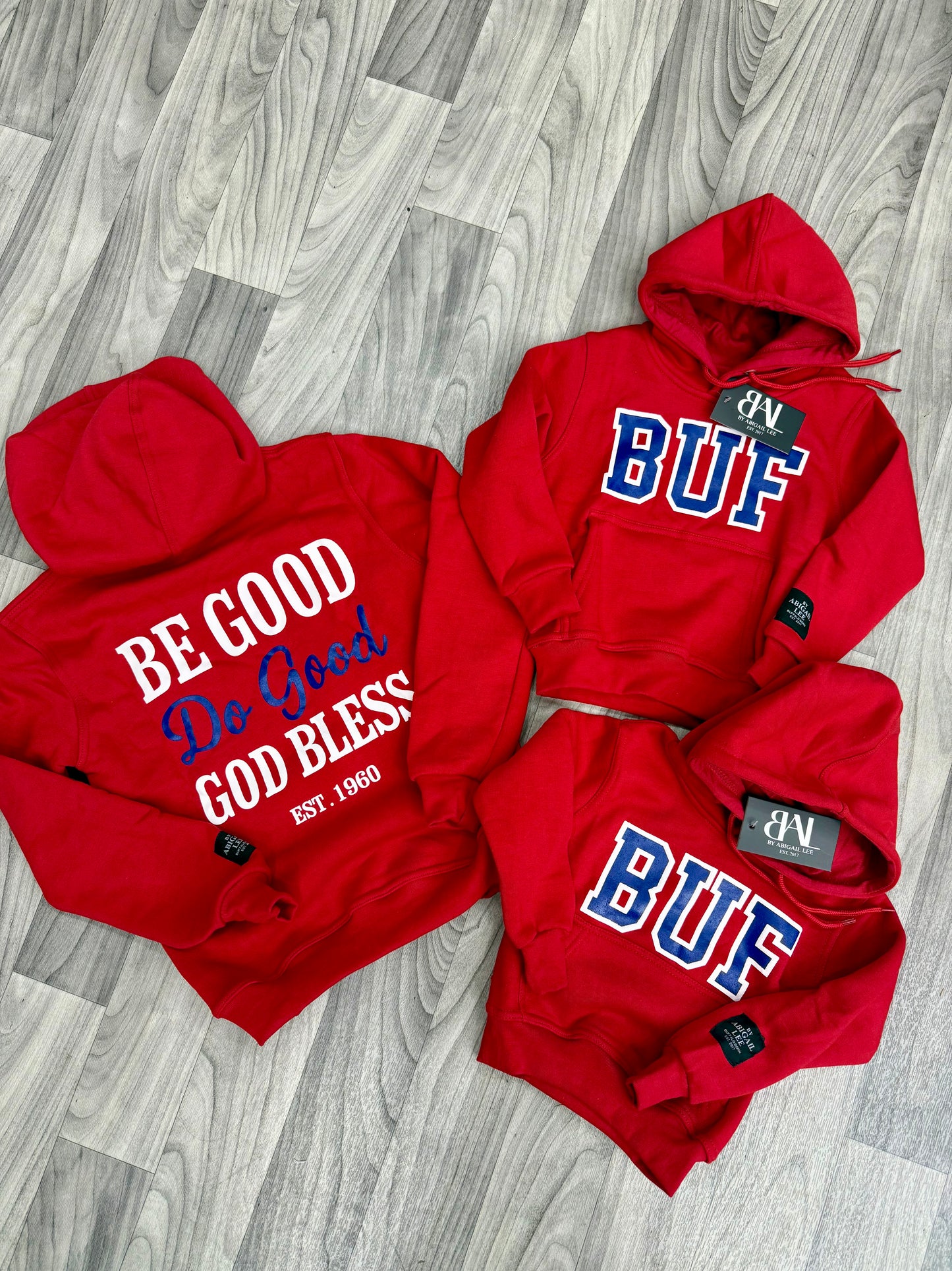 Be Good, Do Good, God Bless Mini Hoodies