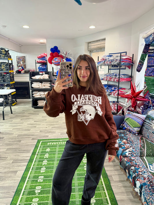 Chocolate Brown Women's Oversized Crew