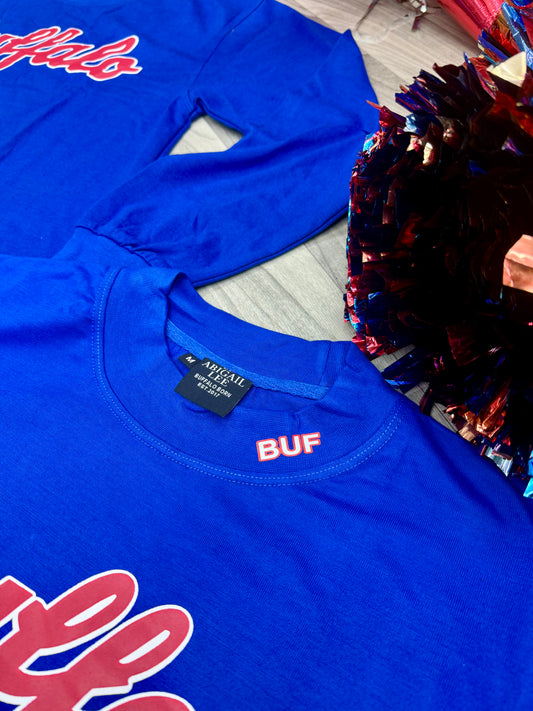 Long Sleeve Mock Neck Buffalo Shirt