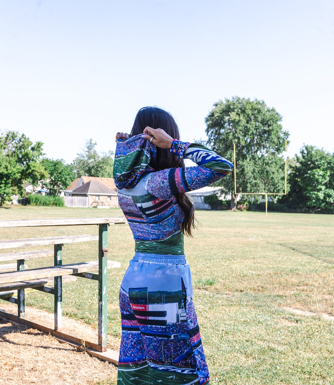 A "View From the Ralph" Women's Hooded Long Sleeve Bodysuit