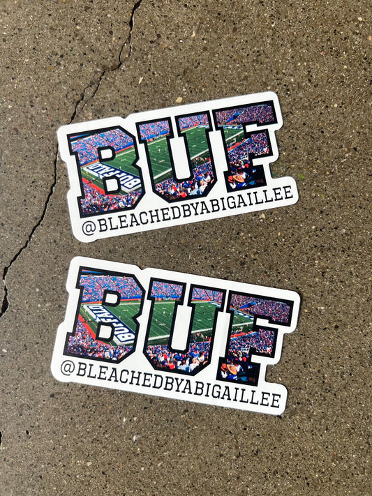 BUF Sticker – Bold 3x2 inch sticker featuring the iconic BUF design, perfect for laptops, water bottles, and personalizing your belongings.